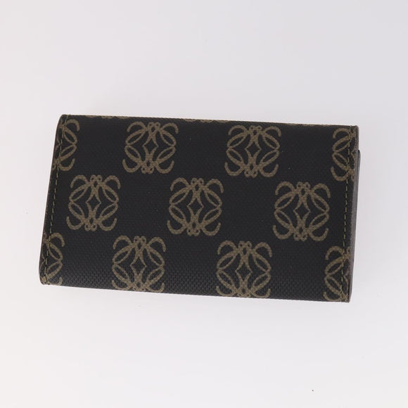 LOEWE Wallet Leather 4Set Beige Red black Auth bs29011