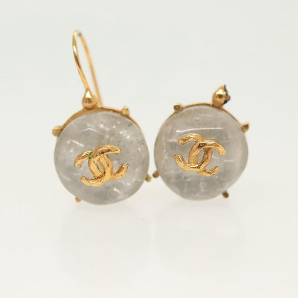 CHANEL Earring metal 4Set Gold CC Auth bs29012