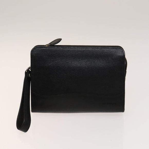 BURBERRY Clutch Bag Canvas Leather 4Set Beige Brown black Auth bs29014