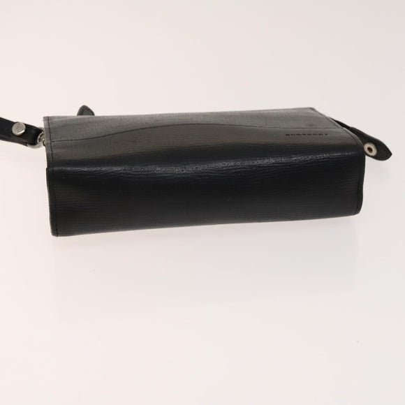 BURBERRY Clutch Bag Canvas Leather 4Set Beige Brown black Auth bs29014