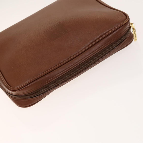 BURBERRY Clutch Bag Canvas Leather 4Set Beige Brown black Auth bs29014