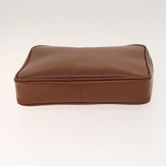 BURBERRY Clutch Bag Canvas Leather 4Set Beige Brown black Auth bs29014