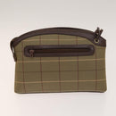 BURBERRY Clutch Bag Canvas Leather 4Set Beige Brown black Auth bs29014-8