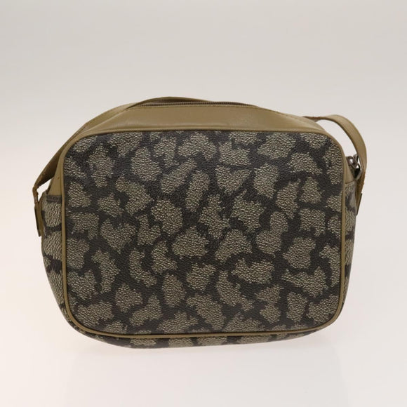 SAINT LAURENT Shoulder Bag Leather PVC 3Set Beige Gold Auth bs29015