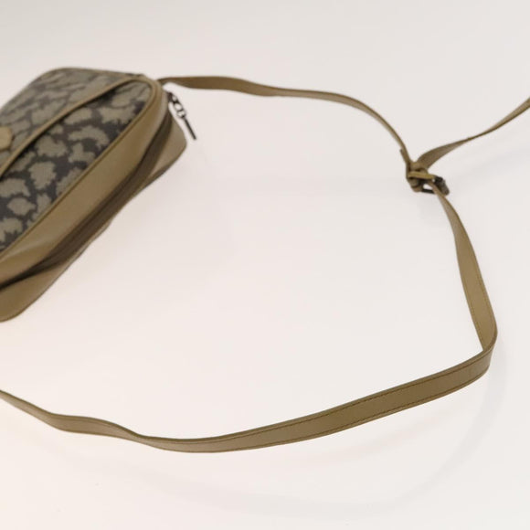 SAINT LAURENT Shoulder Bag Leather PVC 3Set Beige Gold Auth bs29015