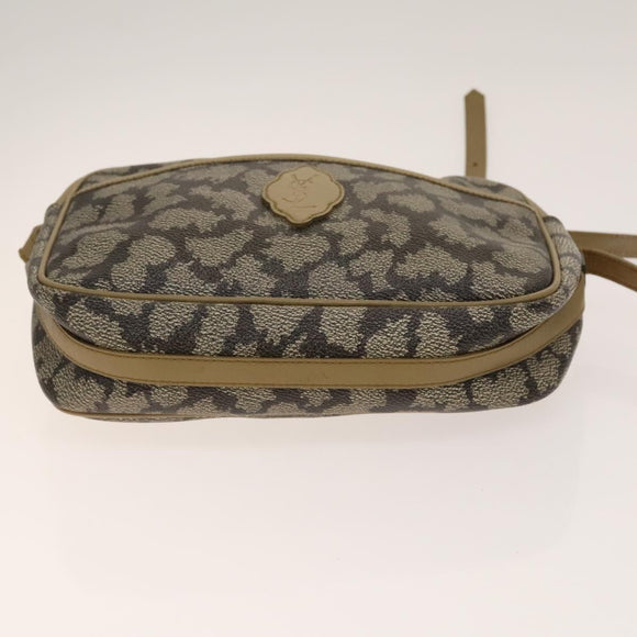 SAINT LAURENT Shoulder Bag Leather PVC 3Set Beige Gold Auth bs29015