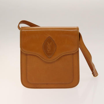 SAINT LAURENT Shoulder Bag Leather PVC 3Set Beige Gold Auth bs29015 - 0