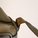 SAINT LAURENT Shoulder Bag Leather PVC 3Set Beige Gold Auth bs29015-20