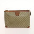 CELINE Macadam Canvas Hand Bag PVC 3Set Beige Brown gold Auth bs29016-16