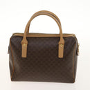 CELINE Macadam Canvas Hand Bag PVC 3Set Beige Brown gold Auth bs29016-3