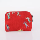 BVLGARI Pouch Nylon 2Set Red Green Auth bs29017-10