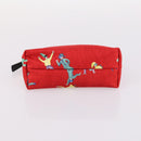 BVLGARI Pouch Nylon 2Set Red Green Auth bs29017-13