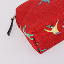 BVLGARI Pouch Nylon 2Set Red Green Auth bs29017-14