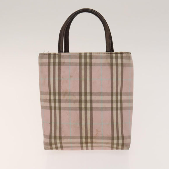 BURBERRY Hand Bag Denim Nylon 4Set Beige Blue pink Auth bs29020