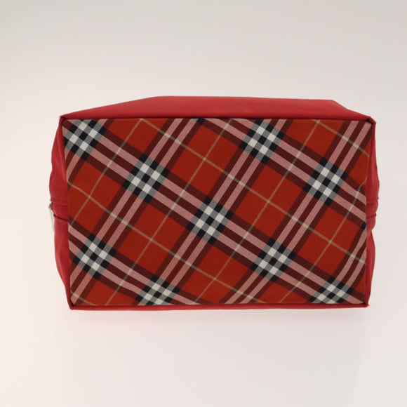 BURBERRY Hand Bag Canvas 4Set Red Beige khaki Auth bs29021