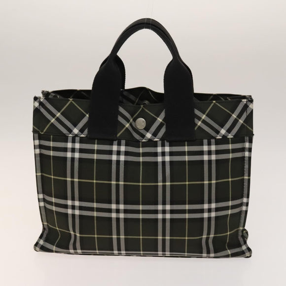 BURBERRY Hand Bag Canvas 4Set Red Beige khaki Auth bs29021