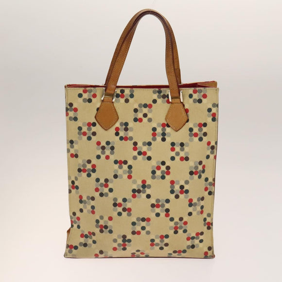 BURBERRY Hand Bag Canvas 4Set Red Beige khaki Auth bs29021