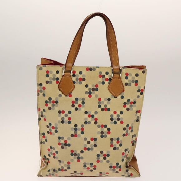 BURBERRY Hand Bag Canvas 4Set Red Beige khaki Auth bs29021