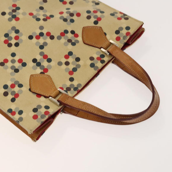 BURBERRY Hand Bag Canvas 4Set Red Beige khaki Auth bs29021