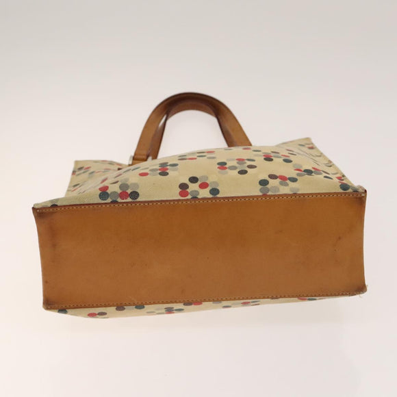 BURBERRY Hand Bag Canvas 4Set Red Beige khaki Auth bs29021