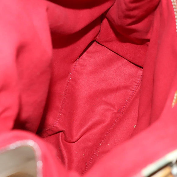 BURBERRY Hand Bag Canvas 4Set Red Beige khaki Auth bs29021