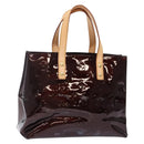 LOUIS VUITTON Monogram Vernis Reade PM Hand Bag Amarante M91993 LV Auth bs29029-1