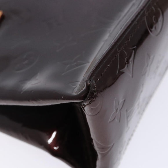 LOUIS VUITTON Monogram Vernis Reade PM Hand Bag Amarante M91993 LV Auth bs29029