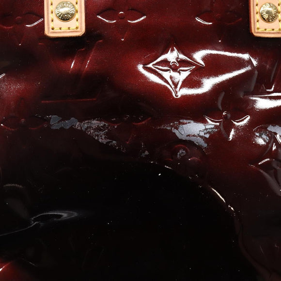 LOUIS VUITTON Monogram Vernis Reade PM Hand Bag Amarante M91993 LV Auth bs29029