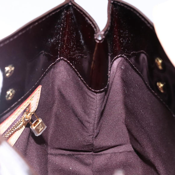 LOUIS VUITTON Monogram Vernis Reade PM Hand Bag Amarante M91993 LV Auth bs29029