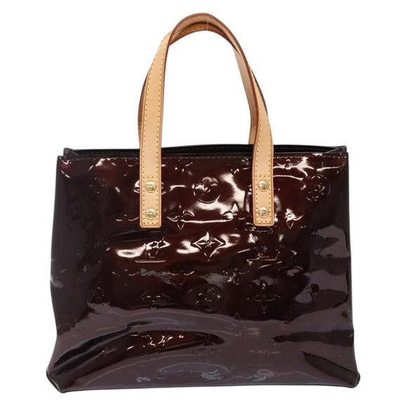 LOUIS VUITTON Monogram Vernis Reade PM Hand Bag Amarante M91993 LV Auth bs29029