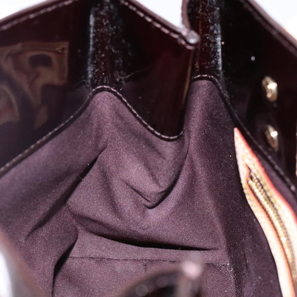 LOUIS VUITTON Monogram Vernis Reade PM Hand Bag Amarante M91993 LV Auth bs29029