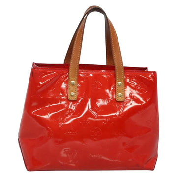 LOUIS VUITTON Monogram Vernis Reade PM Hand Bag Red Rouge M91088 LV Auth bs29030