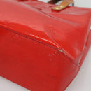 LOUIS VUITTON Monogram Vernis Reade PM Hand Bag Red Rouge M91088 LV Auth bs29030-9