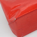 LOUIS VUITTON Monogram Vernis Reade PM Hand Bag Red Rouge M91088 LV Auth bs29030-16