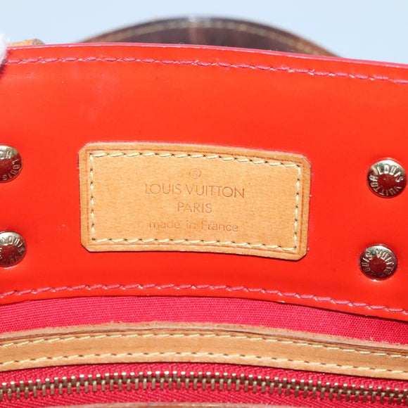 LOUIS VUITTON Monogram Vernis Reade PM Hand Bag Red Rouge M91088 LV Auth bs29030