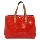 LOUIS VUITTON Monogram Vernis Reade PM Hand Bag Red Rouge M91088 LV Auth bs29030-2