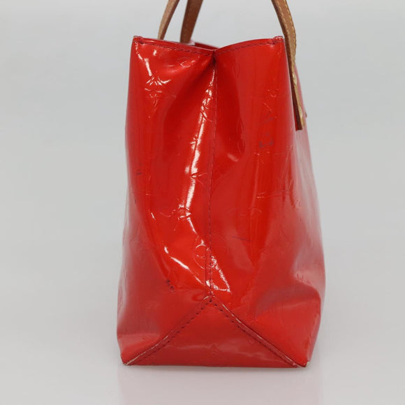 LOUIS VUITTON Monogram Vernis Reade PM Hand Bag Red Rouge M91088 LV Auth bs29030