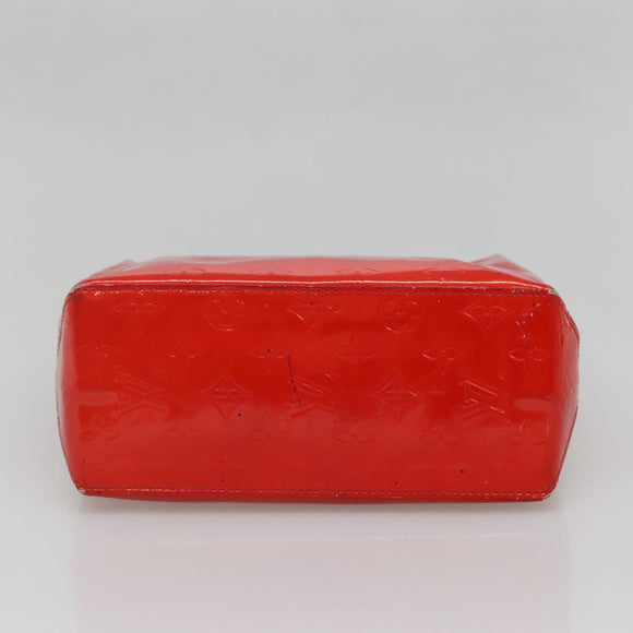 LOUIS VUITTON Monogram Vernis Reade PM Hand Bag Red Rouge M91088 LV Auth bs29030