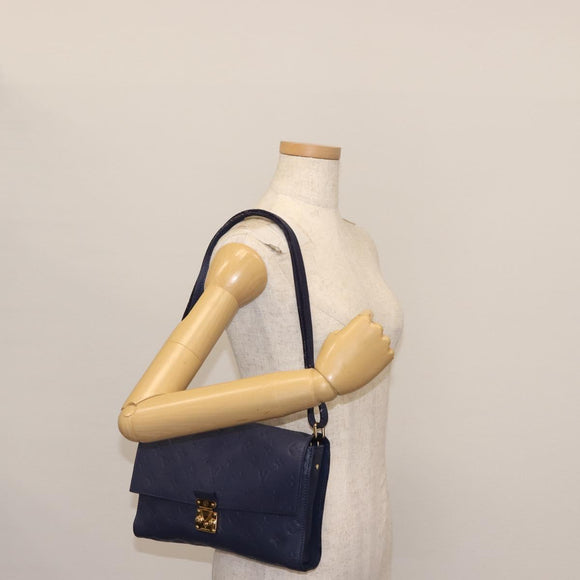 LOUIS VUITTON Monogram Empreinte Fascinant Bag Celest M40787 LV Auth bs29032