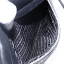 PRADA Hand Bag Leather Black Silver Auth bs29047-23