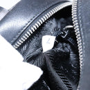 PRADA Hand Bag Leather Black Silver Auth bs29047-12