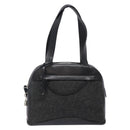 PRADA Hand Bag Leather Black Silver Auth bs29047-13