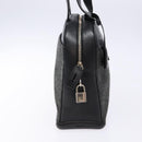 PRADA Hand Bag Leather Black Silver Auth bs29047-3