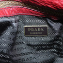 PRADA Tote Bag Leather Red Gold Auth bs29048-18