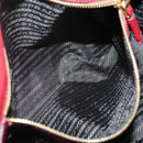 PRADA Tote Bag Leather Red Gold Auth bs29048-22