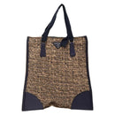 PRADA Hand Bag Tweed Beige Silver Auth bs29049-13