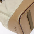 PRADA Shoulder Bag Nylon Leather Beige Auth bs29050-11