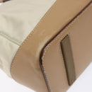 PRADA Shoulder Bag Nylon Leather Beige Auth bs29050-13