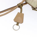 PRADA Shoulder Bag Nylon Leather Beige Auth bs29050-15