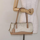 PRADA Shoulder Bag Nylon Leather Beige Auth bs29050-22